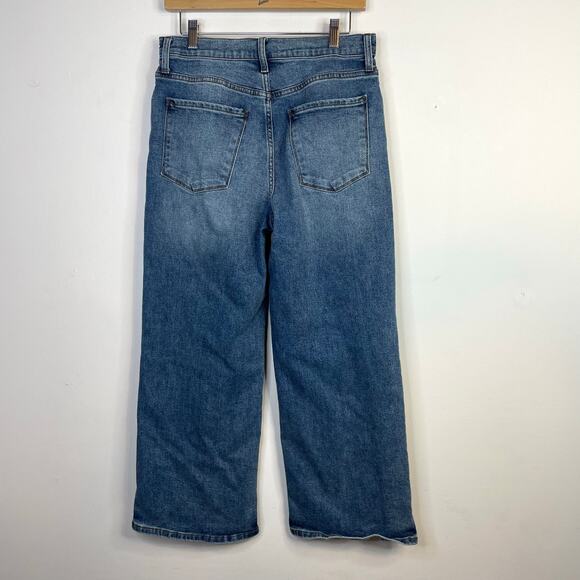 Evereve The Ever Trouser High Waist Wide Leg Cropped Stretch Jeans womens 29 - Picture 8 of 15